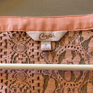 Candie's Dusty Rose Lace Blouse